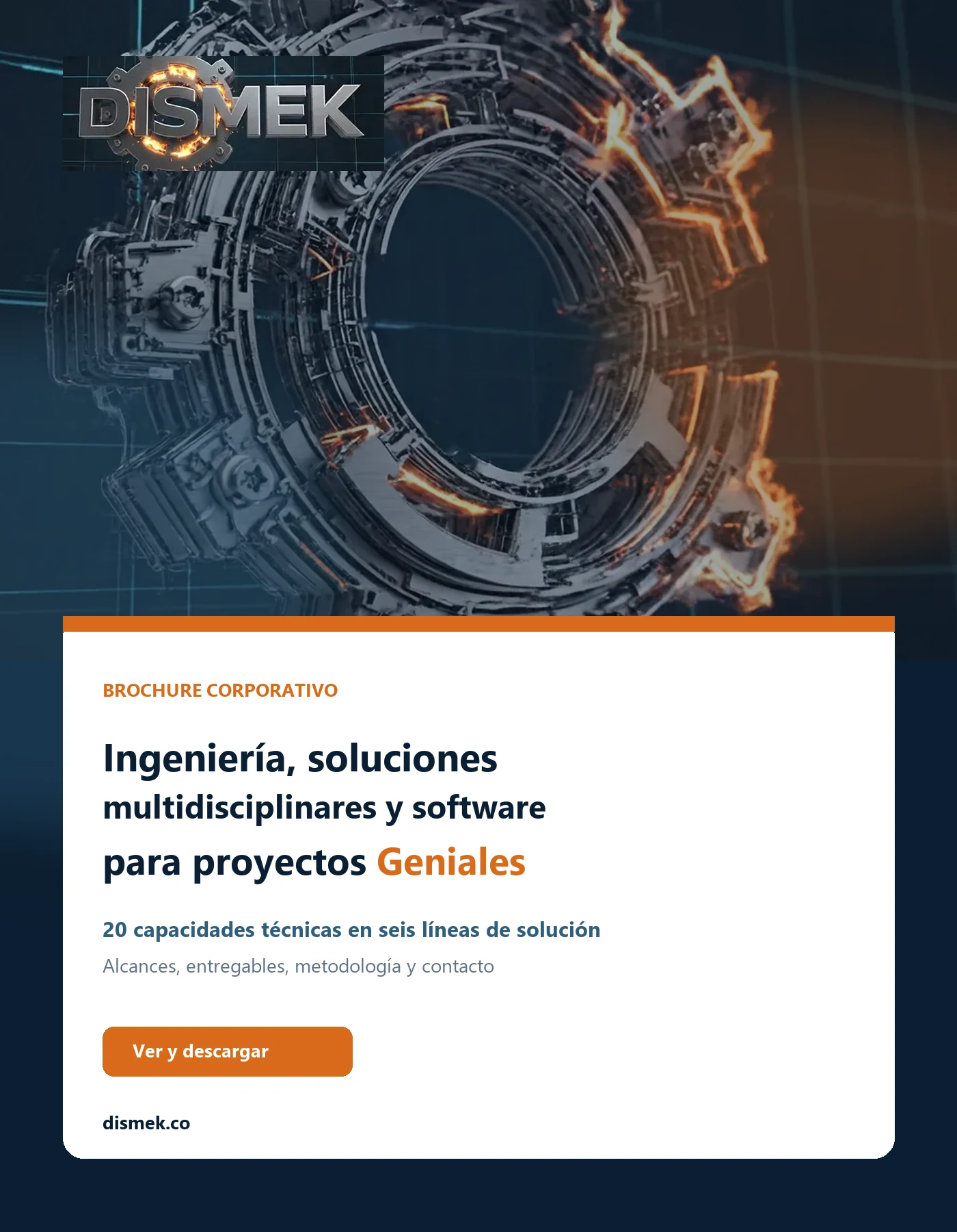 Portada del brochure DISMEK actualizado